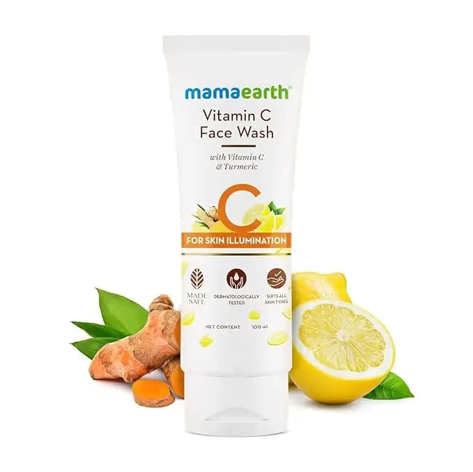 Mamaearth Vitamin C Face Wash for Healthy Skin | Brightens, Detoxifies & Gently Cleanses – 100ml Sellzoa