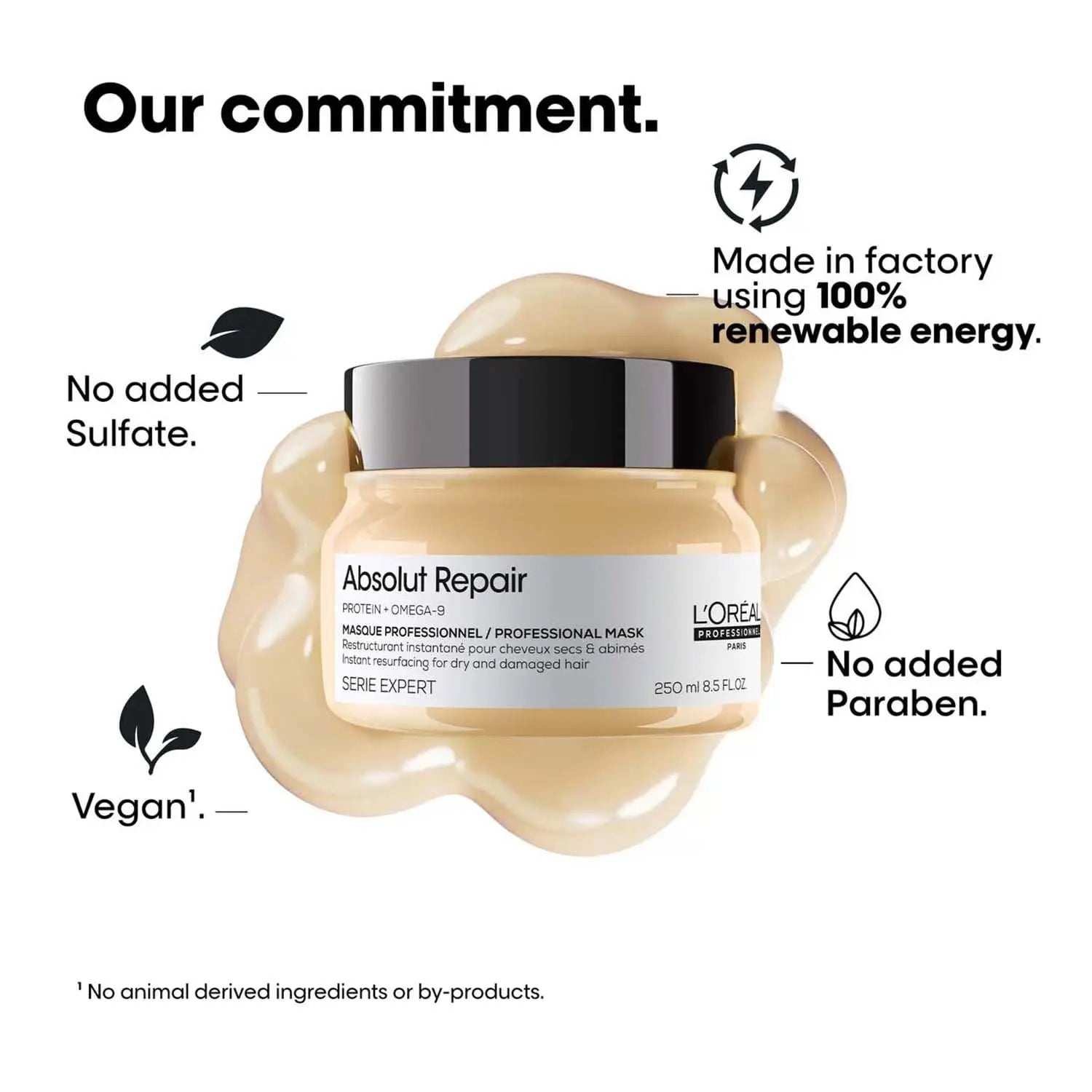 L'Oreal Professionnel Absolut Repair Shampoo 300ml & Hair Mask 250g – Intense Repair Combo for Damaged Hair Sellzoa