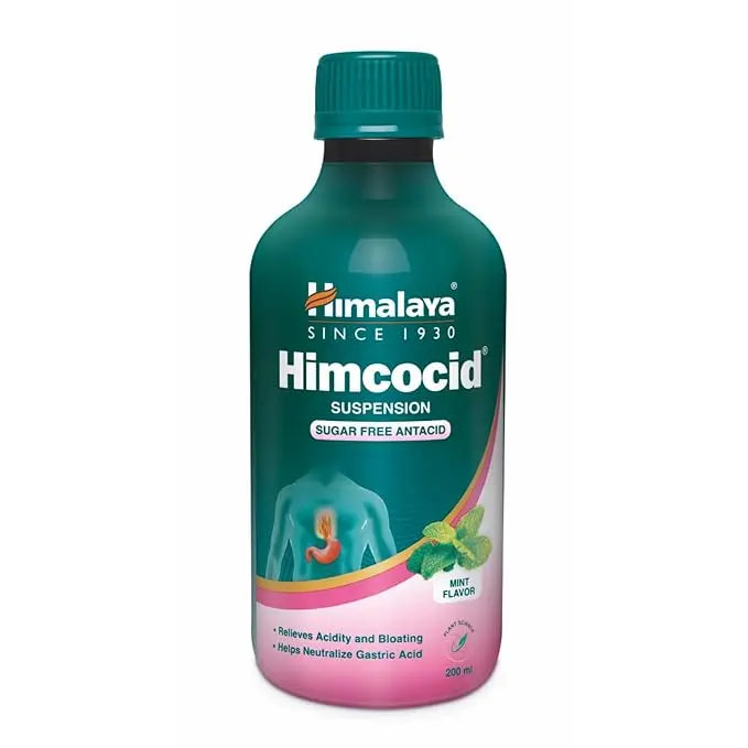 Himalaya Himcocid Sugar-Free Suspension – Mint 200ml | Antacid for Acidity, Gas & Indigestion Relief Sellzoa