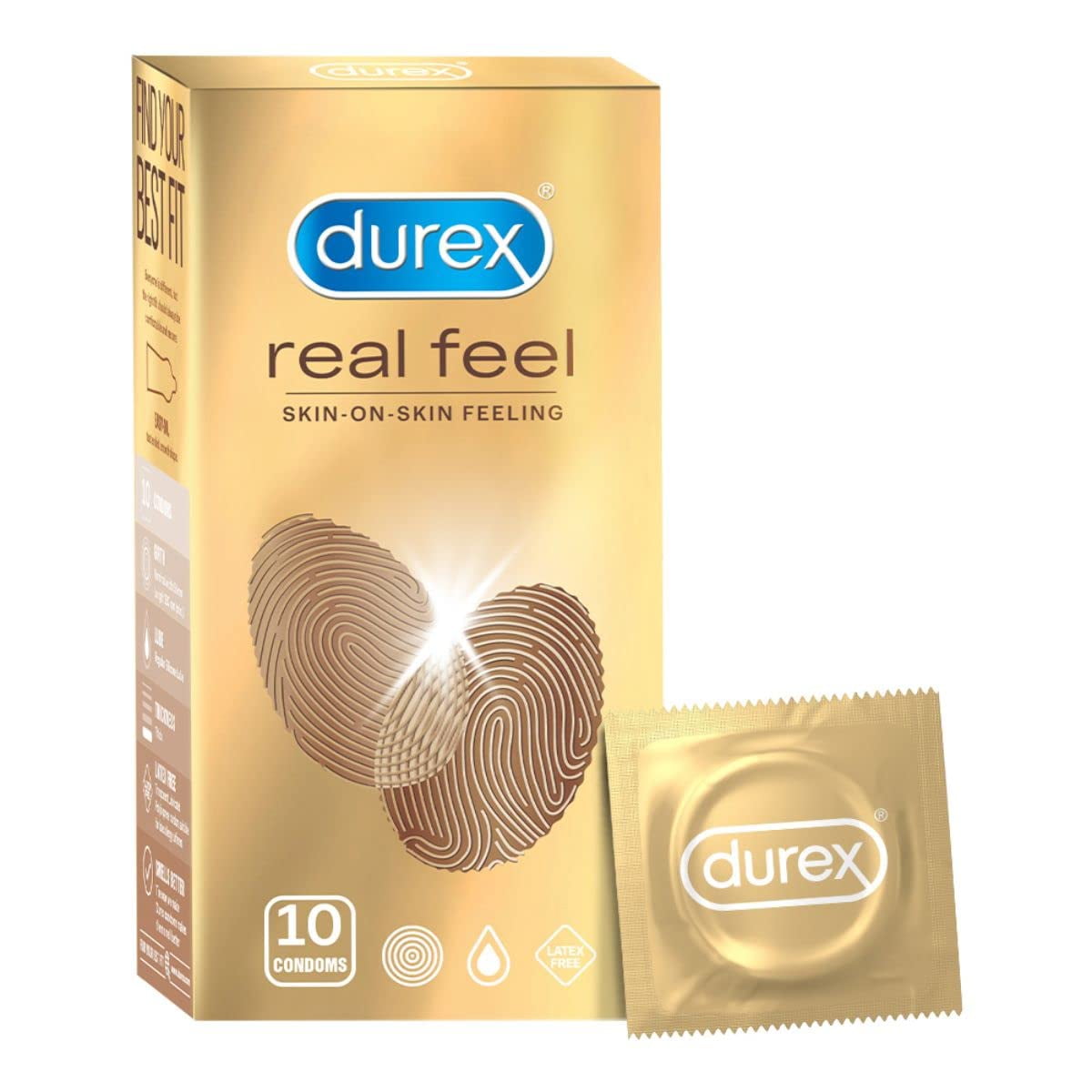 Durex Real Feel Condoms for Men – 10 Count - Sellzoa