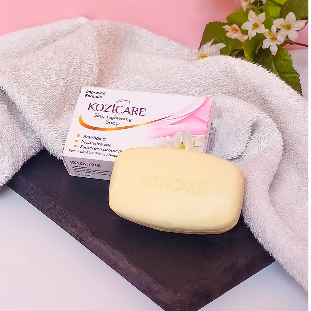 Kojic Acid Soap & Vitamin C Anti Aging & Sun Protection Moisturizing Bath Soap For Men & Women 75g Each