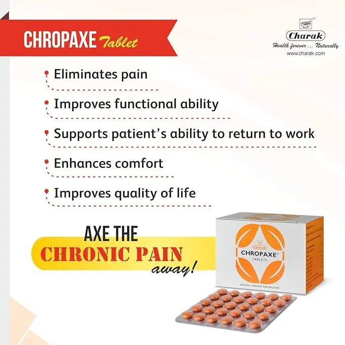 Charak Chropaxe Tablets – Ayurvedic Stress, Anxiety & Sleep Support | 30 Tablets Sellzoa