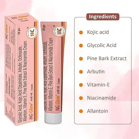 NG Glow Cream for Dark & Age Spots – 20gm (Pack of 2) | Skin Brightening & Spot Reduction | Glowing & Even-Toned Skin Sellzoa