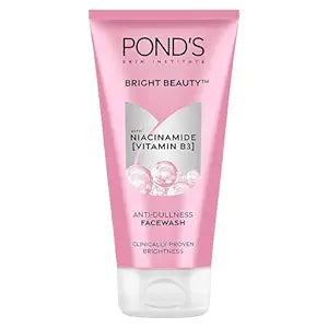 Ponds Bright Beauty Anti-Dullness & Brightening Facewash with Niacinamide | For Glass-Skin Like Shine and with 4X Visibly Brighter Skin, 150gm - Sellzoa
