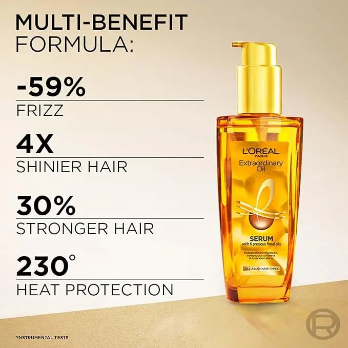 L'Oreal Paris Extraordinary Oil Serum 100ml – Anti-Frizz & Deep Nourishment for All Hair Types Sellzoa