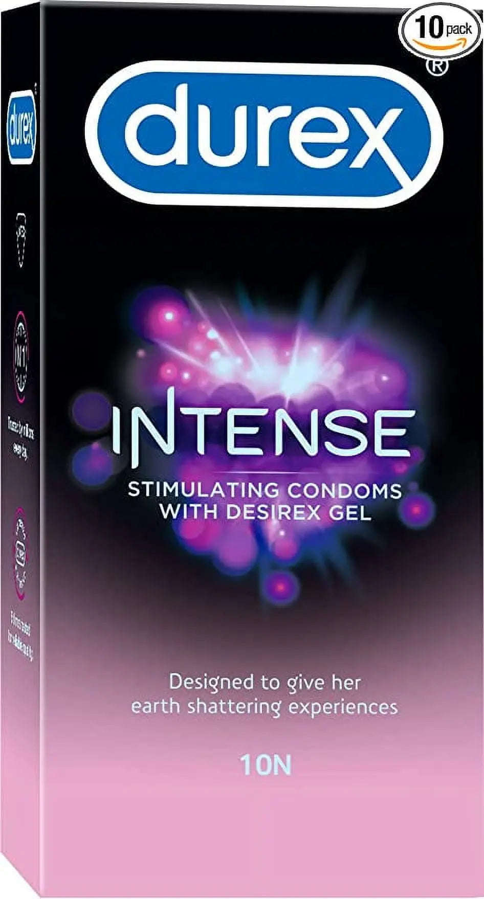 Durex Intense Stimulating Condoms - 20 Condoms, 10s(Pack of 2)