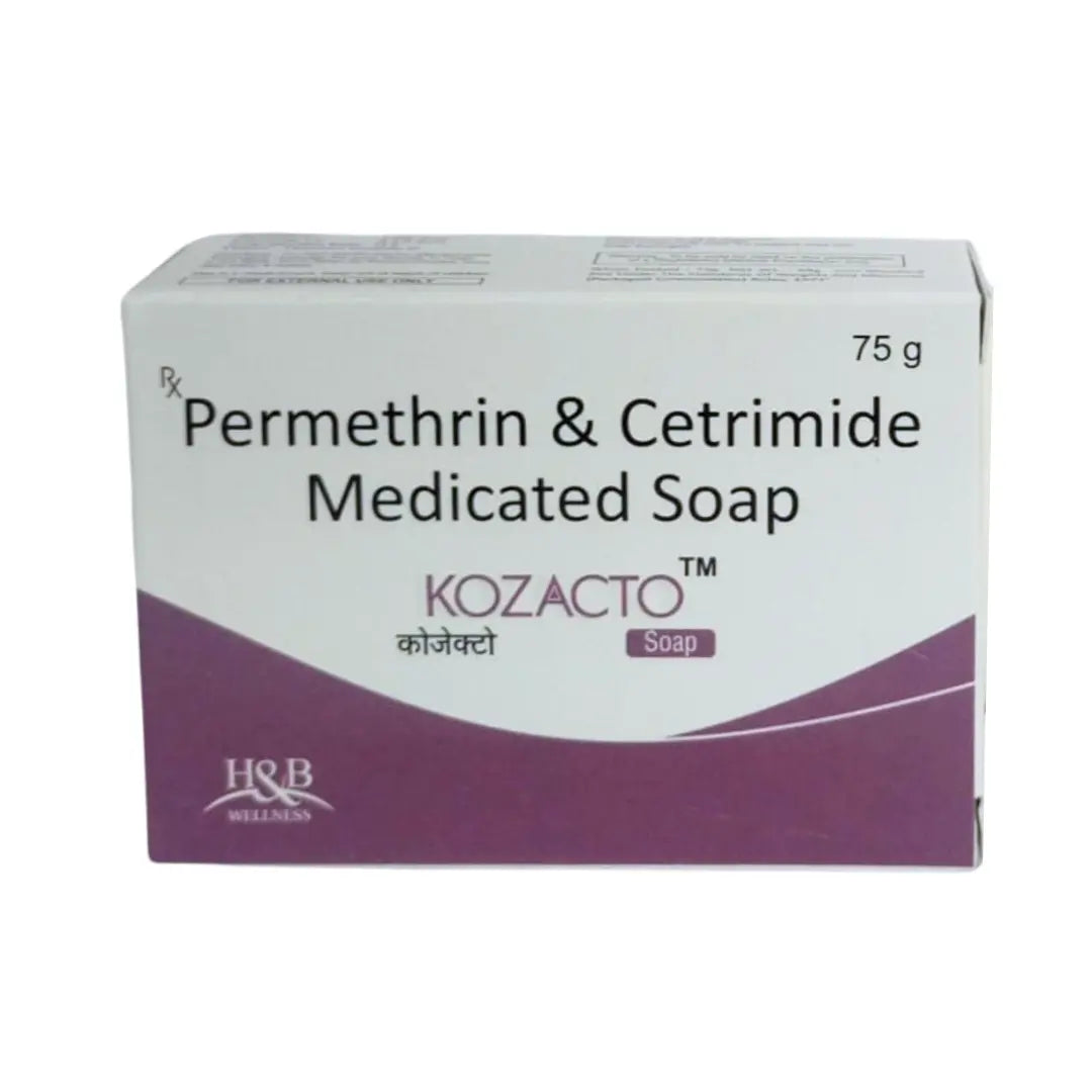 Kozketo Soap 75gm Pack of 2 | Permethrin & Cetrimide Soap for Scabies, Skin Protection & Hygiene Sellzoa