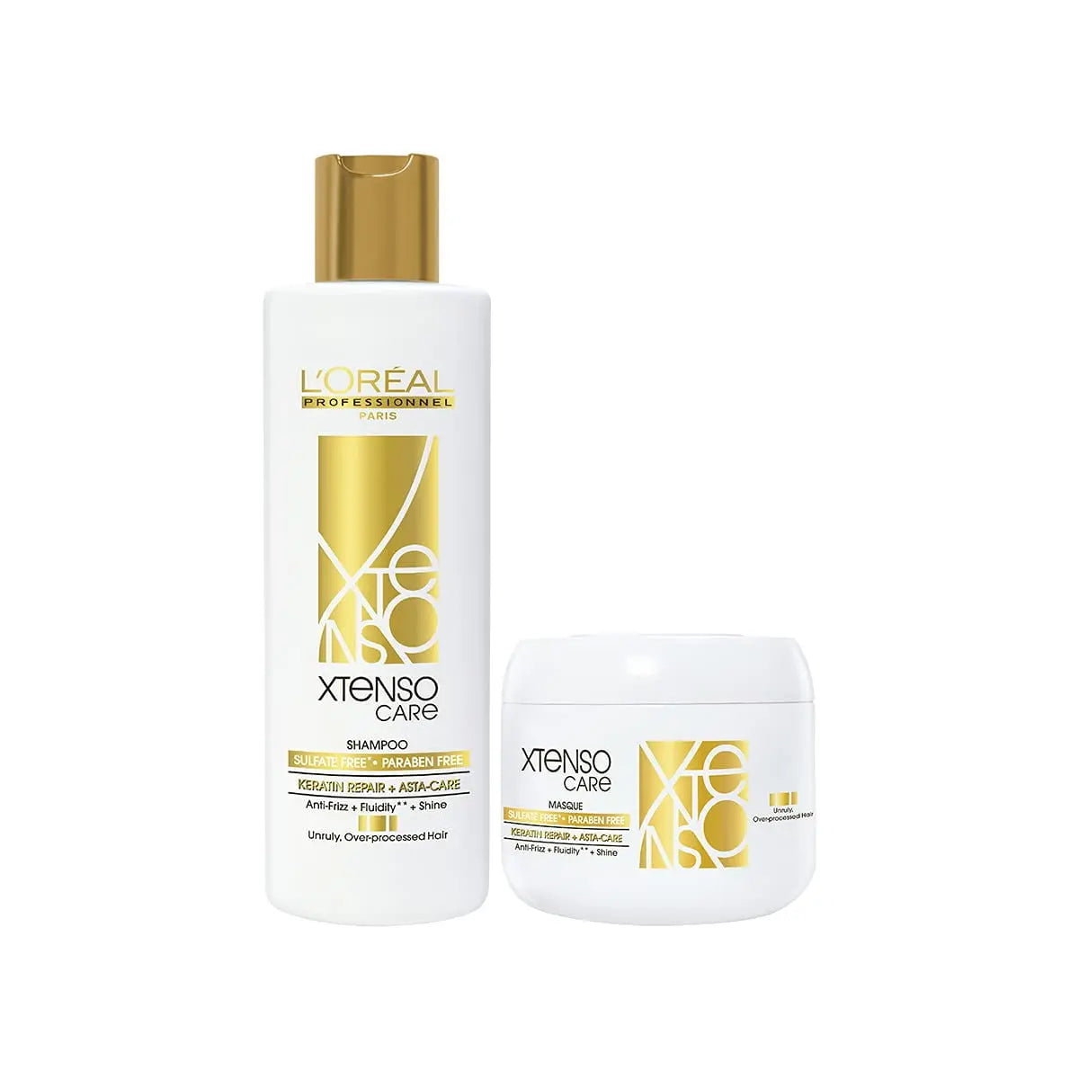 L'Oreal Professionnel Xtenso Care Sulfate-free* Shampoo 250ml and Hair Masque 200ml Combo for All Hair Types (Pack of 2) - Sellzoa
