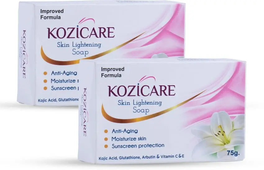 2xKojic Acid Soap & Vitamin C Anti Aging & Sun Protection Moisturizing Bath Soap For Men & Women 75g Each