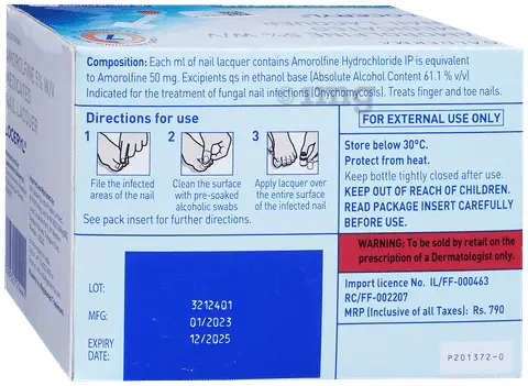 Loceryl Nail Lacquer 5ml – Powerful Anti-Fungal Nail Treatment with Amorolfine 5% Sellzoa