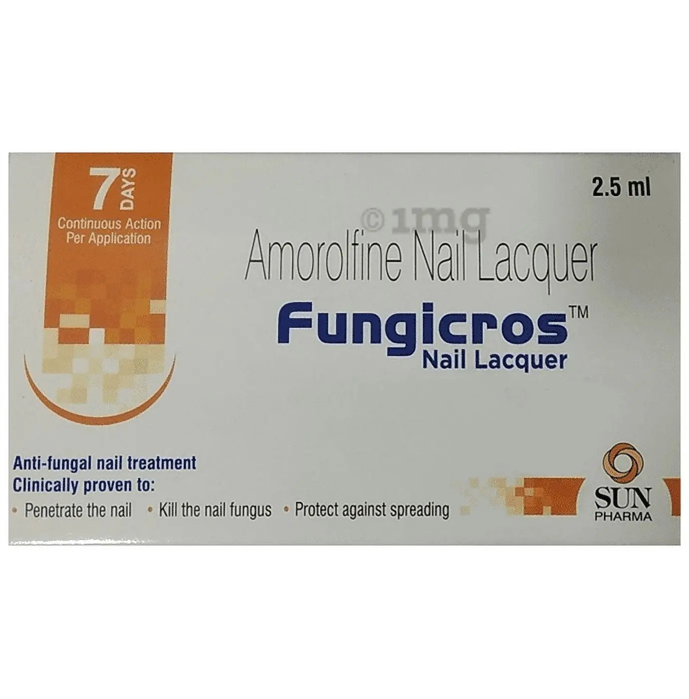 Amorolfine Fungicros Nail Lacquer 2.5 ML Anti-Fungal Nail Treatment - Sellzoa