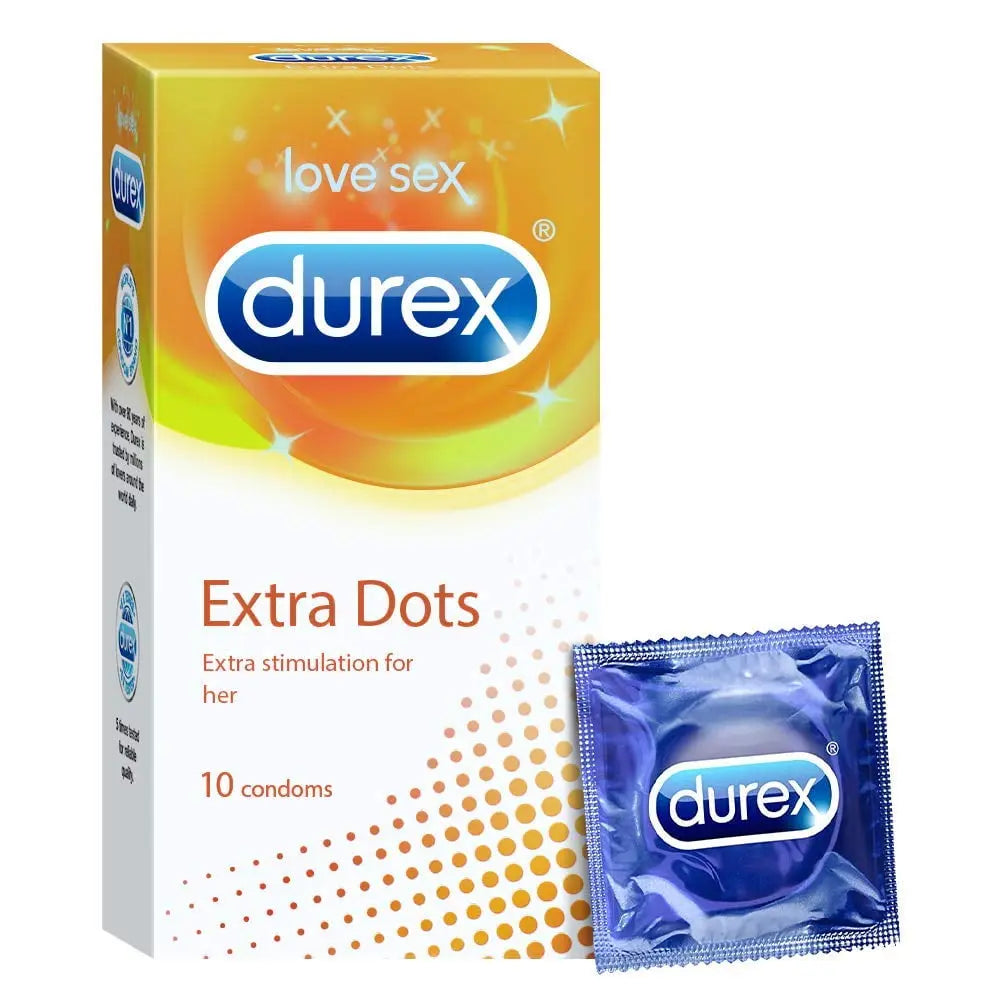 Durex Extra Dotted Condoms for Men – 10 Count