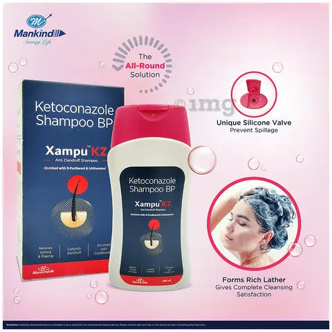 Xampu KZ Anti Dandruff Shampoo 100ml – Herbal Formula for Flake-Free, Healthy Scalp Sellzoa