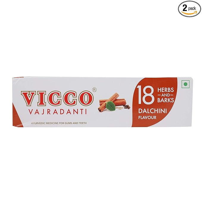 Vicco Vajradanti Ayurvedic ToothPaste Dalchini Flavour - 160g (Pack of 2) - Sellzoa