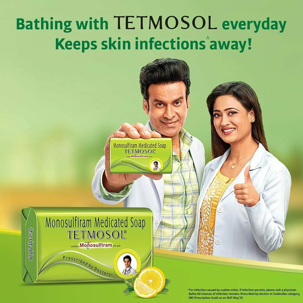8 X Tetmosol Medicated Soap 100 gm fights skin infections, itching with lime - Sellzoa