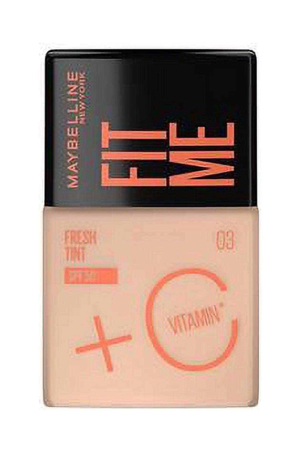 Maybelline New York Foundation, Lightweight Skin Tint With SPF 50 & Vitamin C, Natural Coverage, For Daily Use, Fit Me Fresh Tint, Shade 03, 30ml