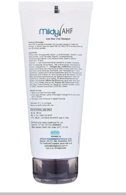 Mildy AHF Anti-Hair Fall Shampoo – 100ml | Strengthens Hair & Reduces Hair Fall Sellzoa