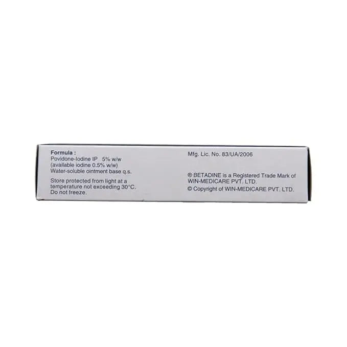 Betadine 5% Povidone-Iodine Antiseptic Ointment – 125g | Infection Prevention & Wound Care Treatment Sellzoa