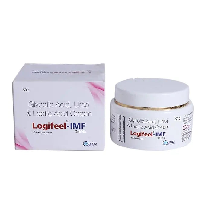 Logifeel IMF Cream 50g – Glycolic Acid, Urea & Lactic Acid Moisturizing Formula (Pack of 1) Sellzoa