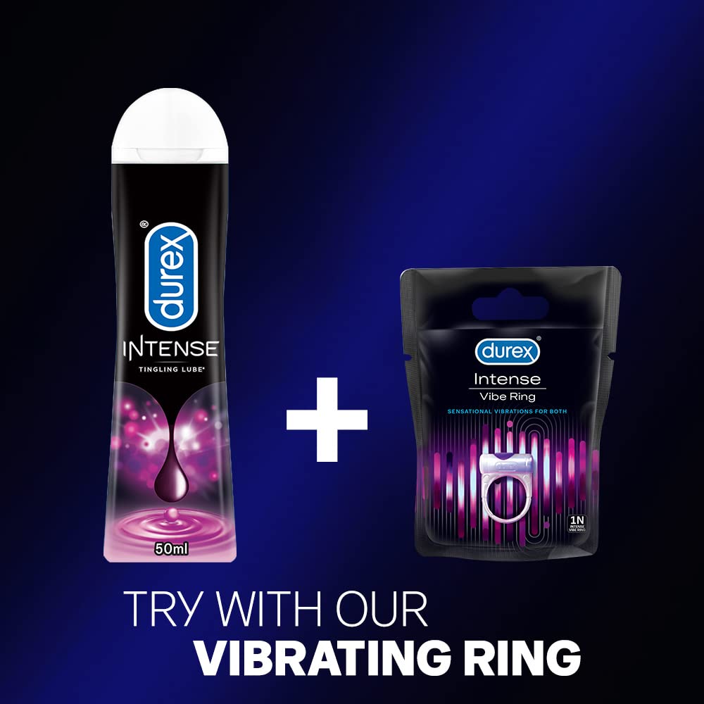 Durex Lube Intense Lubricant Gel For Men & Women - 50ml | Water Based Lube (PACK OF 2)