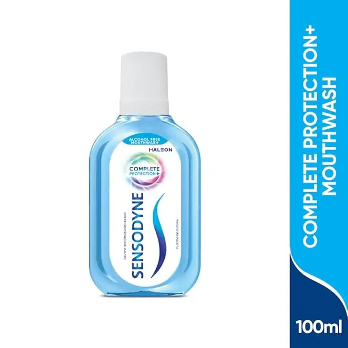 Sensodyne Complete Protection+ Mouthwash – 100ml (Pack of 2) | All-in-One Mouthwash for Sensitivity Relief, Strong Teeth & Fresh Breath Sellzoa