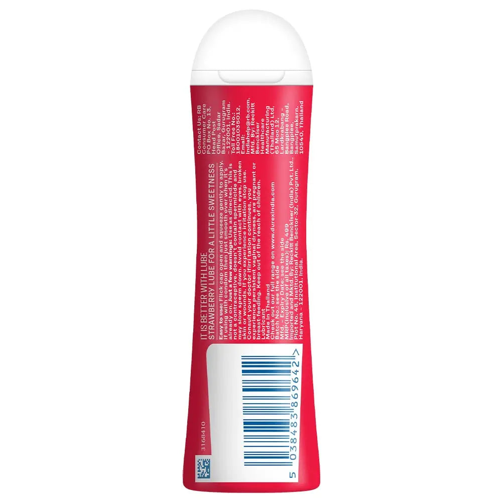 Durex Play Saucy Strawberry Lubricant Gel 50ml | Flavoured Intimate Gel for Smooth & Pleasurable Experience Sellzoa