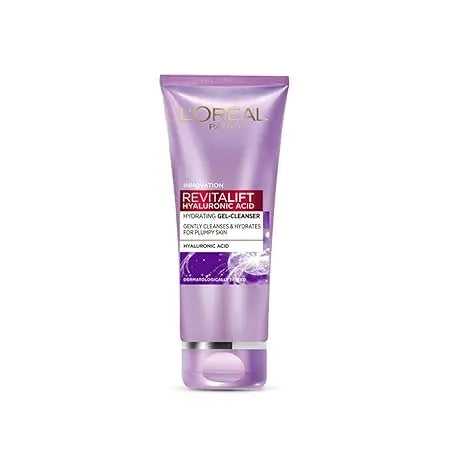 L’Oréal Paris Revitalift Hydrating Gel Cleanser 100 ml | Gentle Gel with Hyaluronic Acid for Plump, Glowing Skin Sellzoa