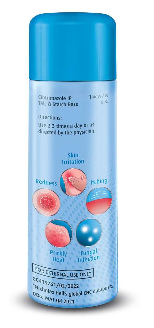 Canesten Dusting Antifungal Powder Relief from Skin Irritation Prickly Heat Redness Itching Fungal Infection - 100gm x Pack of 2