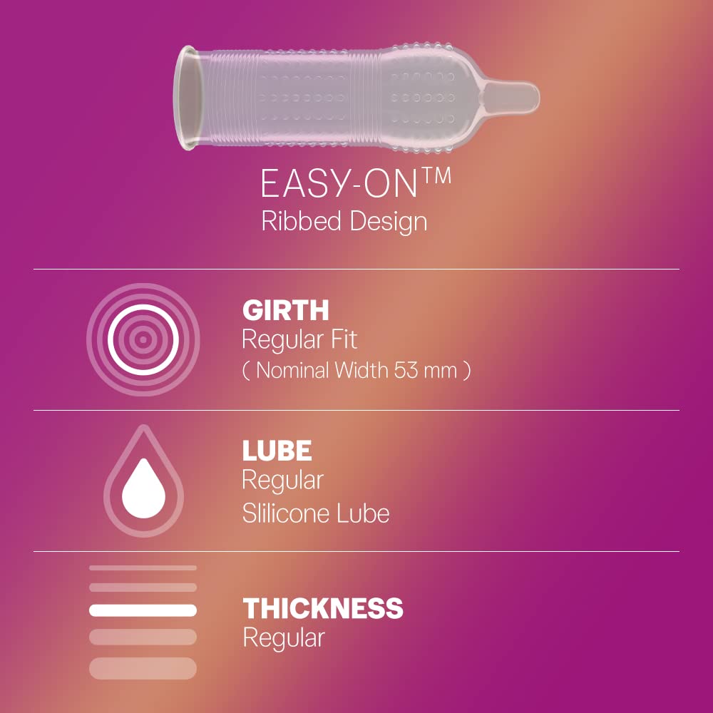 Durex Extra Ribbed Condoms for Men - 10 Count