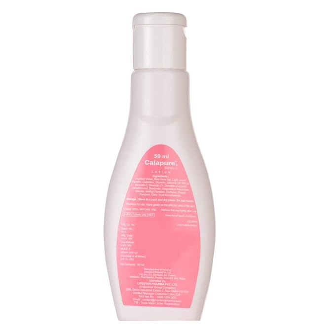 Calapure-A Calamine Body Lotion 50ml | Anti-Itch, Soothing Moisturizer with Aloe Vera & Calamine | Rashes, Prickly Heat & Skin Irritation Relief Sellzoa