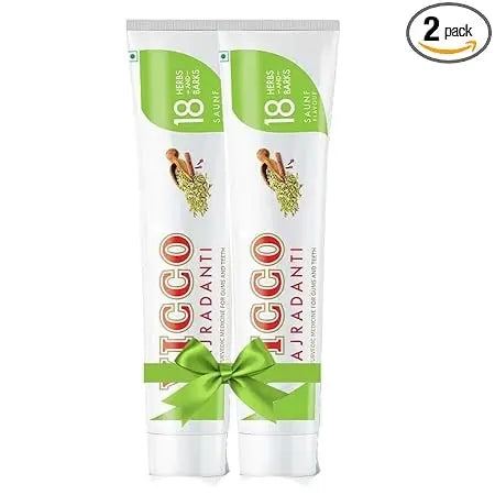 Vicco Vajradanti Saunf Flavour Toothpaste 160g (Pack of 2) – Ayurvedic Herbal Toothpaste for Strong Teeth & Fresh Breath Sellzoa