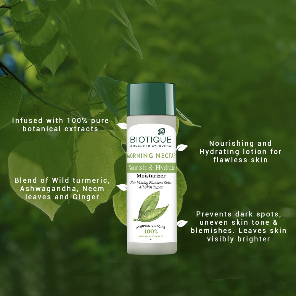 Biotique Bio Morning Nectar Visibly Flawless Skin Moisturizer, 120 ml