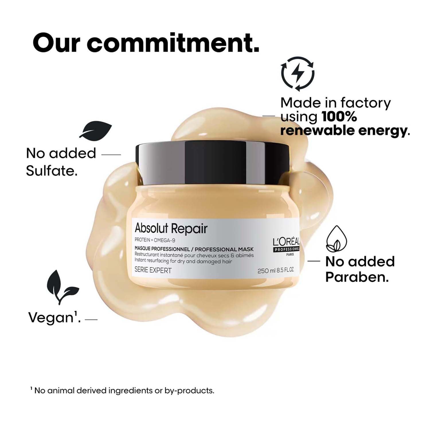 L'Oreal Professionnel Absolut Repair Shampoo 300ml & Hair Mask 250g – Intense Repair Combo for Damaged Hair Sellzoa