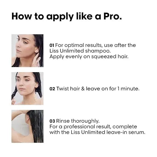L’Oréal Professionnel Série Expert Liss Unlimited Mask 250 ml | Pro‑Keratin Smoothing Hair Mask for Frizzy, Unruly Hair Sellzoa