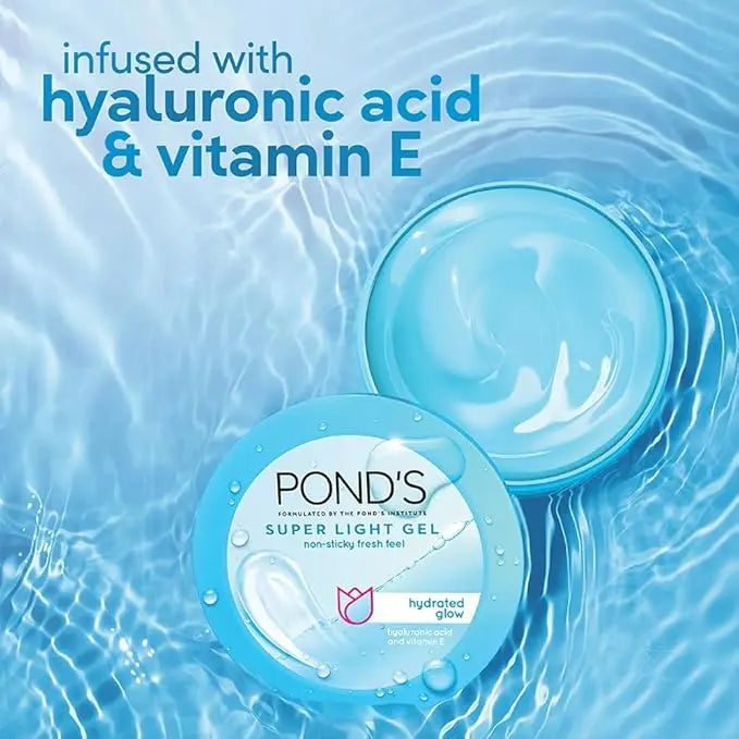 POND'S Super Light Gel Moisturiser 50ml | Oil-Free Hydration with Hyaluronic Acid & Vitamin E Sellzoa