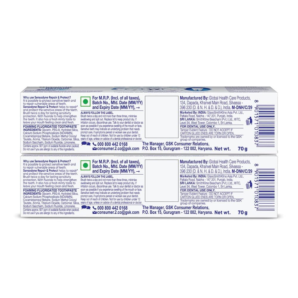Sensodyne Toothpaste 140 gm multi-pack (70 gm x 2)