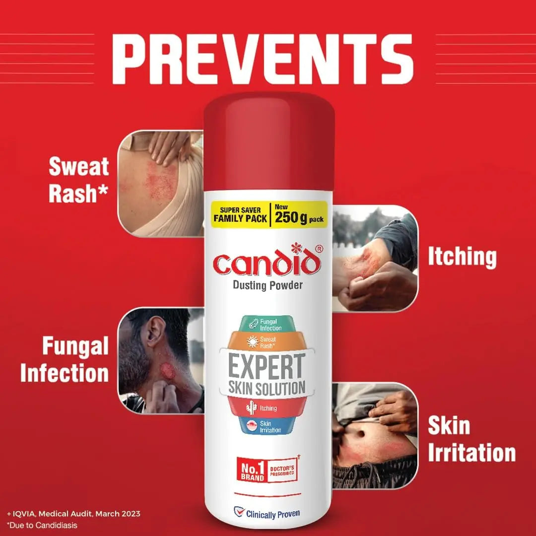 Candid Dusting Powder Antifungal 100 g | Expert Skin Solution for Fungal Infections +Free Shipping - Sellzoa