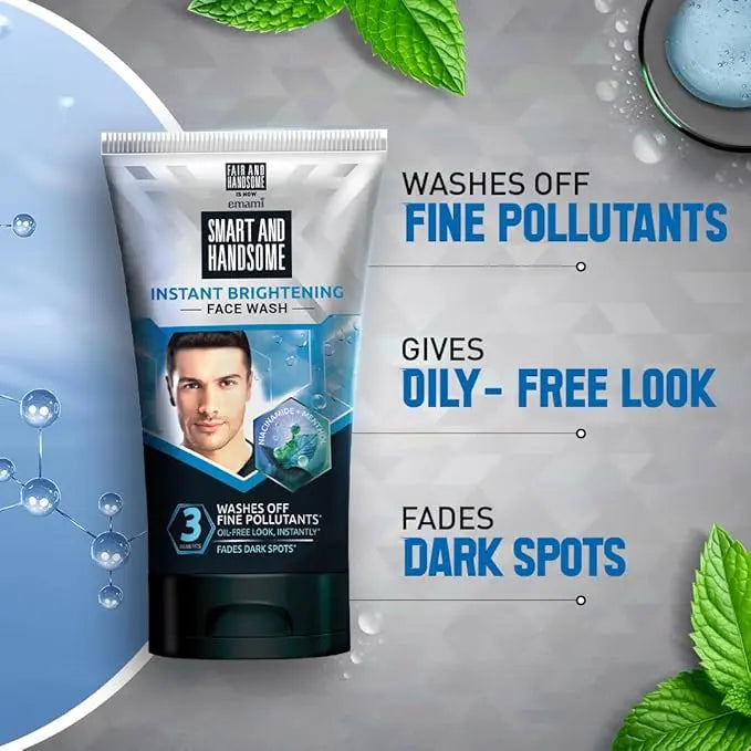 Fair & Handsome Instant Radiance Face Wash 150g – Pro-Peptide Formula for Brightening & Pollution Defense Sellzoa