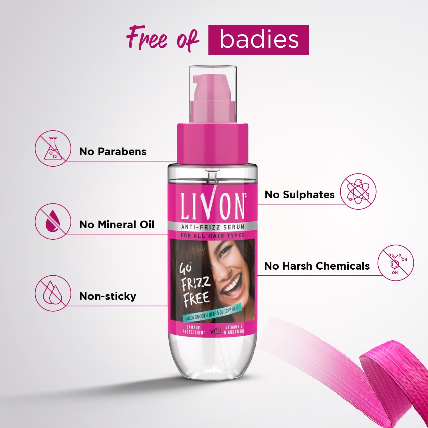 Livon Hair Serum for Women & Men | All Hair Types |Smooth, Frizz free & Glossy Hair(100ml)