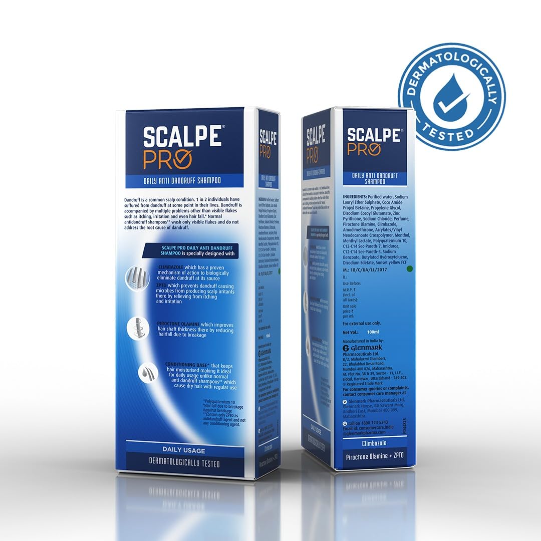 Scalpe Pro Daily Scalp Care Shampoo 100ml – Gentle Hair & Scalp Cleansing Shampoo | Pack of 2