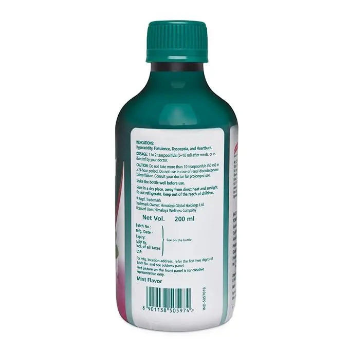 Himalaya Himcocid Sugar-Free Suspension – Mint 200ml | Antacid for Acidity, Gas & Indigestion Relief Sellzoa