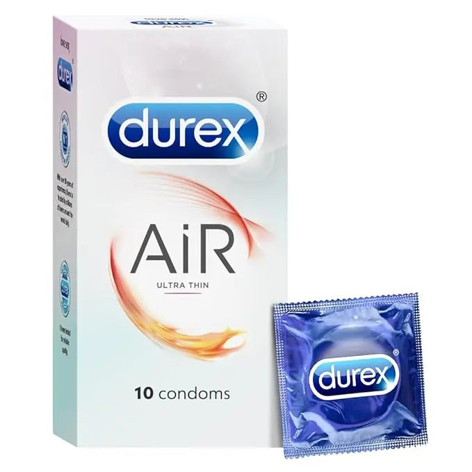 Durex Real Feel Lubricant 50ml & Durex Air Ultra Thin Condoms - 10 Count | Skin-Like Feel, Enhanced Pleasure Combo Sellzoa