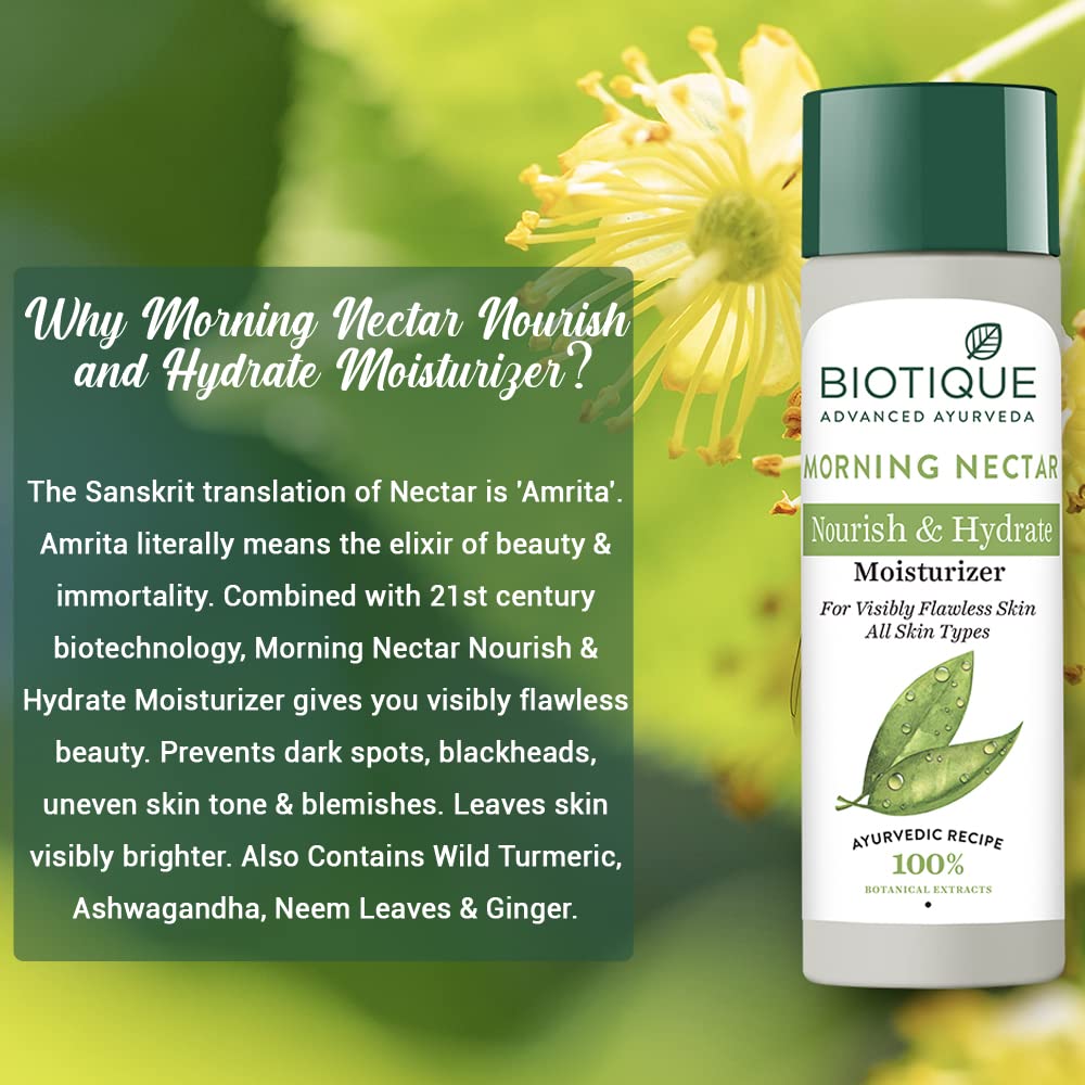 Biotique Bio Morning Nectar Visibly Flawless Skin Moisturizer, 120 ml