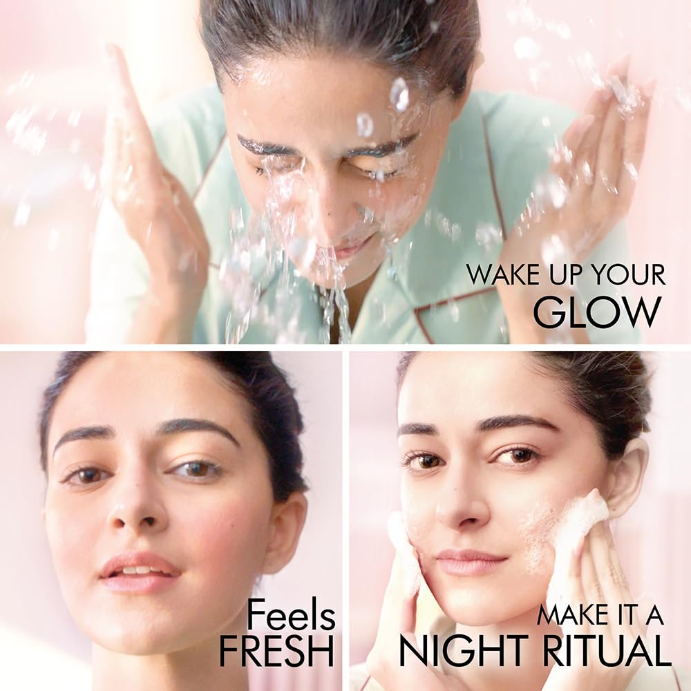 Lakme Blush & Glow Exfoliating Face Wash with Vitamin C Serum, Hydrating and Gentle Facewash with Strawberry Fruit Extracts, 150gm