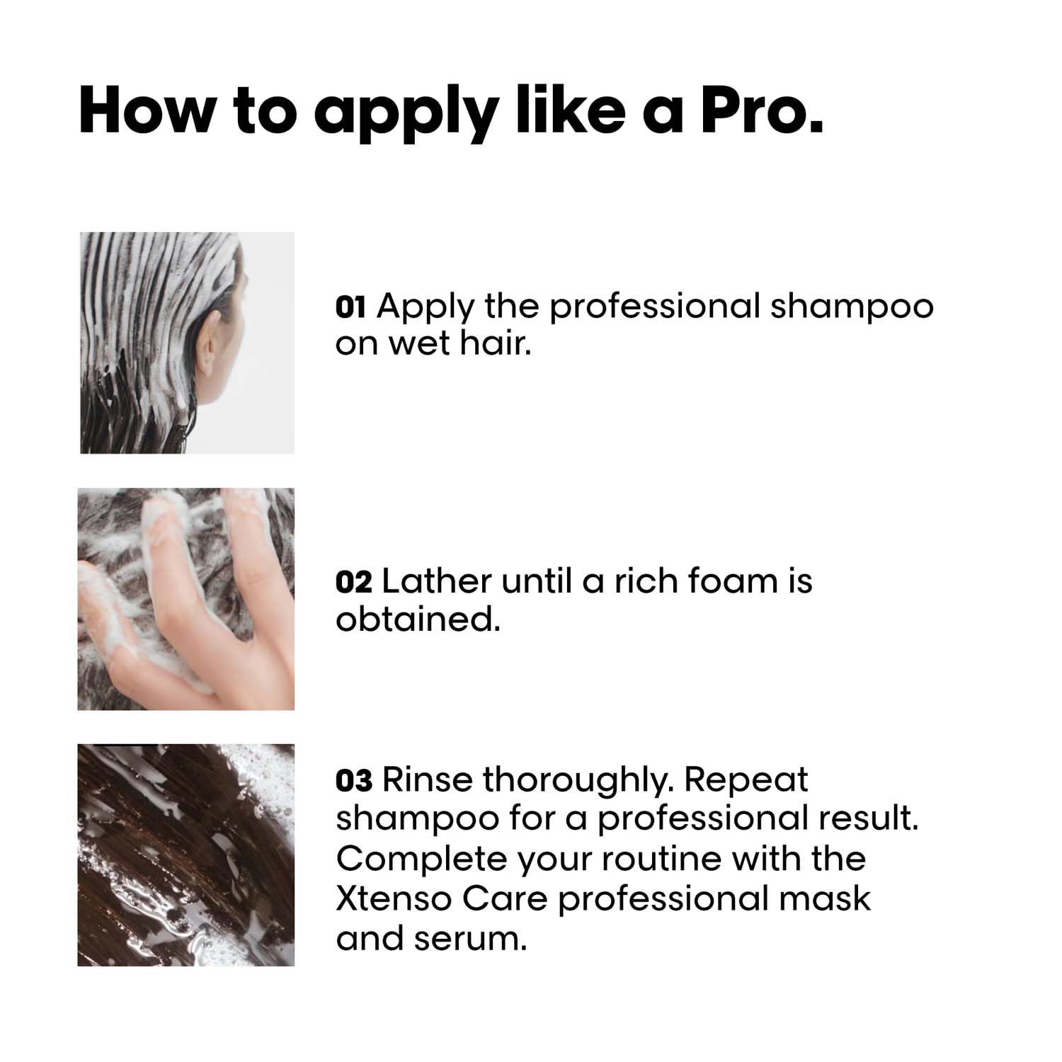 L'Oreal Professionnel Xtenso Care Sulfate-free* Shampoo 250ml and Hair Masque 200ml Combo for All Hair Types (Pack of 2)