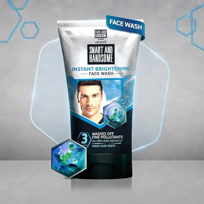 Fair & Handsome Instant Radiance Face Wash 150g – Pro-Peptide Formula for Brightening & Pollution Defense Sellzoa