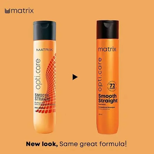 Matrix Opti.Care Smooth Straight Professional Shampoo 350 ml | Shea Butter Anti‑Frizz Formula Sellzoa