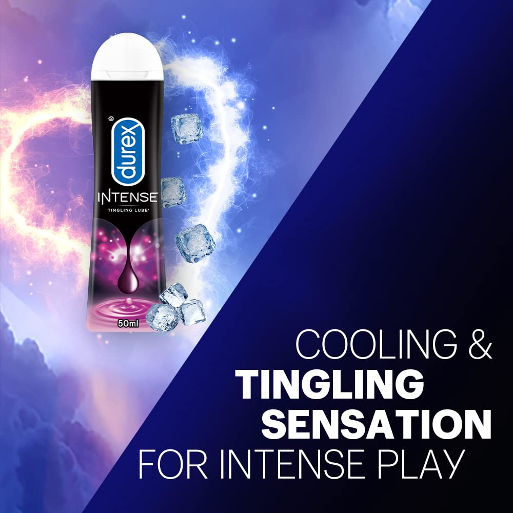 Durex Lube Intense Lubricant Gel For Men & Women - 50ml | Water Based Lube (PACK OF 2)