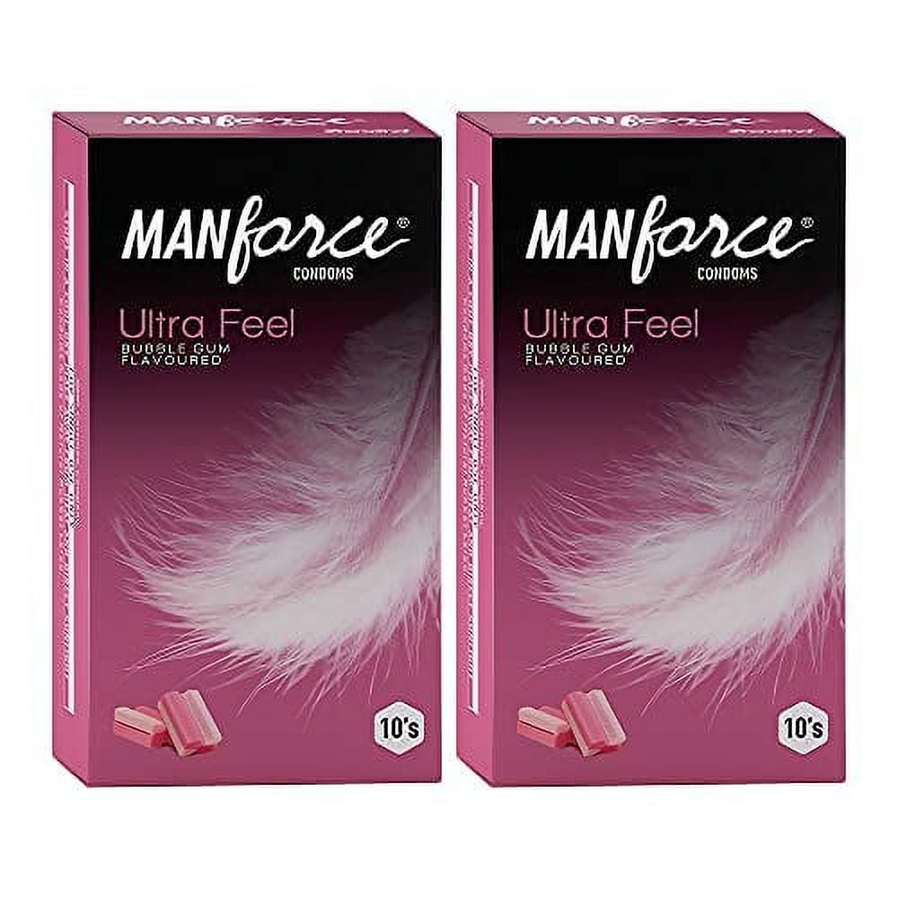 Manforce Ultra Feel Bubblegum Flavoured Condoms â€“ 20 Condoms