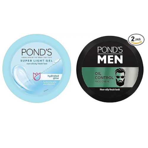 Pond’s Super Light Gel Oil-Free Moisturizer 100g & Pond’s Men Oil Control Face Crème | Daily Hydration & Oil Control Combo Sellzoa